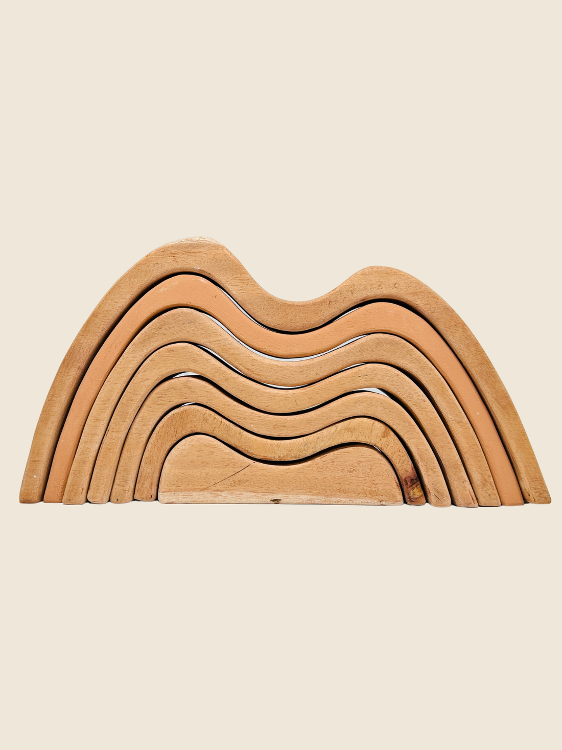 Mountains Arch Natural Wooden Stacker - 07 Pieces
