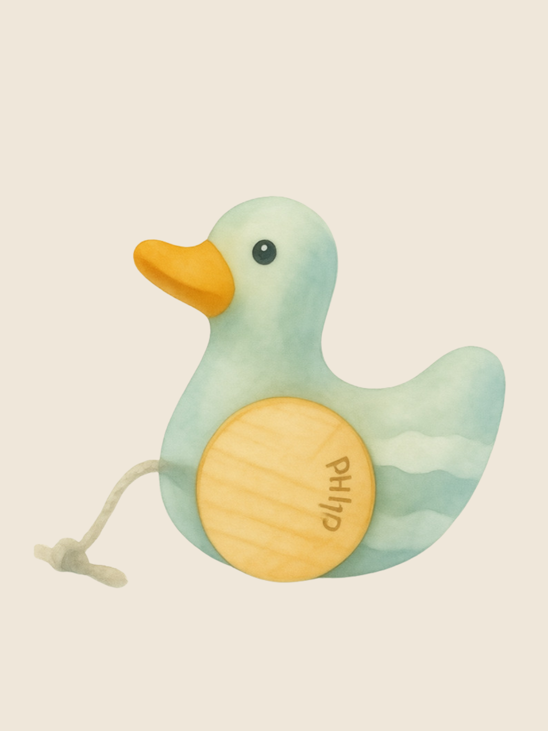 Wooden Pull Along Duck Toy